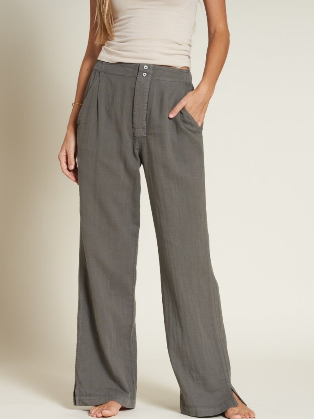 Rowan Joyce Double Gauze Pant In Bedrock